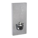 Panneau sanitaire Monolith WC suspendu Grès-céramique béton / aluminium chromé noir 101 cm