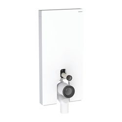 Panneau sanitaire Monolith WC sol Verre blanc / aluminium 101 cm
