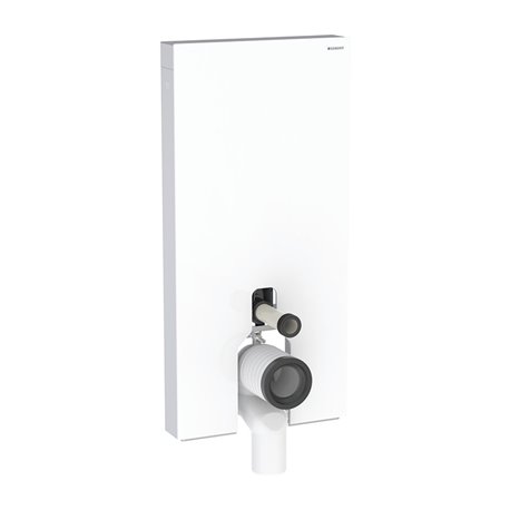 Panneau sanitaire Monolith WC sol Verre blanc / aluminium 101 cm Panneau sanitaire Monolith WC sol Verre blanc / aluminium 101 cm