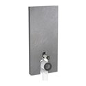 Panneau sanitaire Monolith WC sol Grès-céramique ardoise / aluminium chromé noir 114 cm