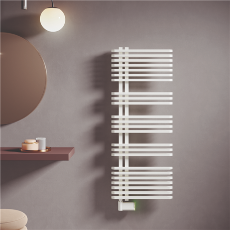 Sèche serviette électrique Jazz_S Wifi 750 Watts, Mât à gauche Sèche serviette électrique Jazz_S Wifi 750 Watts, Mât à gauche