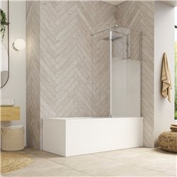 Volet pivotant pour pare-baignoire Hydra Transparent 37,5x148 cm