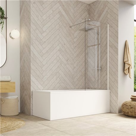 Pare-baignoire Hydra Transparent 80x148 cm