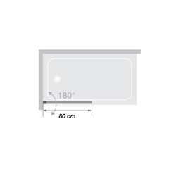 Pare-baignoire Lyra Transparent 80x150 cm