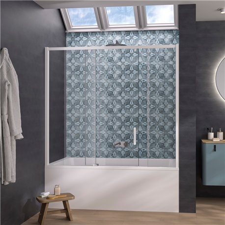 Pare-baignoire Pegasus Transparent 170x150 cm Pare-baignoire Pegasus Transparent 170x150 cm