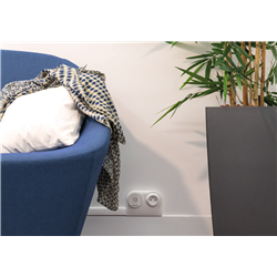 Boîtier double pour appareillages OptimaTM sur Optima TM 52x20 mm blanc