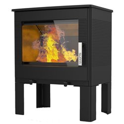 Poêle à bois étanche Odelya 8,7 kWatts noir