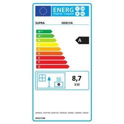 Poêle à bois étanche Odelya 8,7 kWatts noir