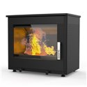 Poêle à bois étanche Gaby rabaissé 7,3 kWatts noir