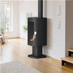 Poêle à bois Maonie sur pied 11,5 kWatts noir