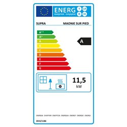 Poêle à bois Maonie sur pied 11,5 kWatts noir