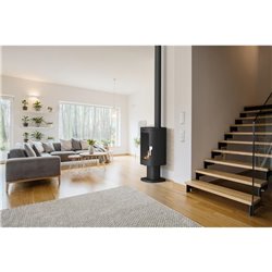 Poêle à bois Maonie sur pied 11,5 kWatts noir
