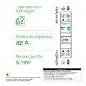 Disjoncteur RESI9 XP 1P+N Courbe C R9PFC632 32 A