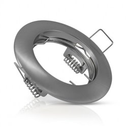 Support plafond orientable, rond argent Ø78 mm SUPPORT PLAFOND