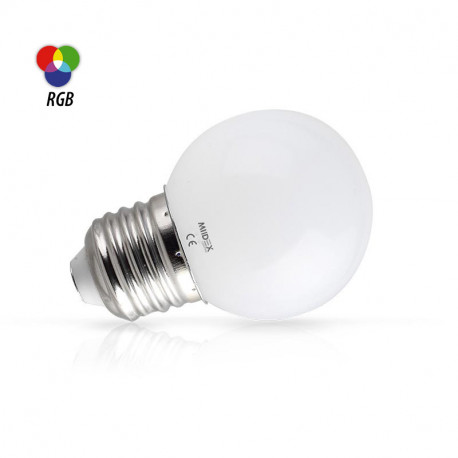 Ampoule LED E27 1W RGB 