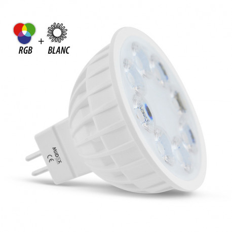 Ampoule LED GU5.3 4W 280 Lm RGB + Blanc 