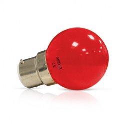 Ampoule LED B22 1W rouge 