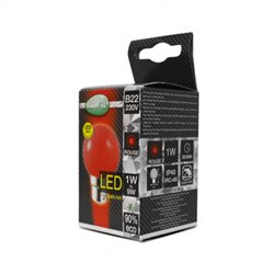 Ampoule LED B22 1W rouge 