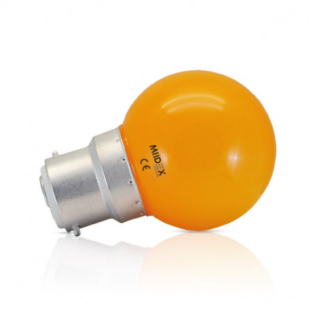 Ampoule LED B22 1W orange 