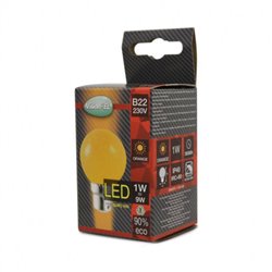 Ampoule LED B22 1W orange 