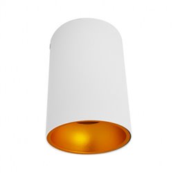Support de spot saillie GU10, Cylindre blanc/doré HOYA SAILLIE