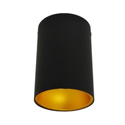 Support de spot saillie GU10, Cylindre noir/doré HOYA SAILLIE