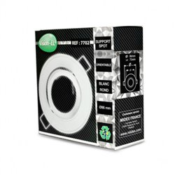 Support plafond orientable, rond blanc Ø86 mm SUPPORT PLAFOND