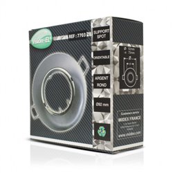 Support plafond orientable, rond argent Ø92 mm SUPPORT PLAFOND