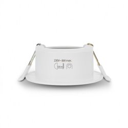Support plafond rond orientable, blanc Ø90 mm  SUPPORT PLAFOND