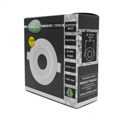 Support de spot rond orientable, blanc Ø110 mm  SUPPORT PLAFOND