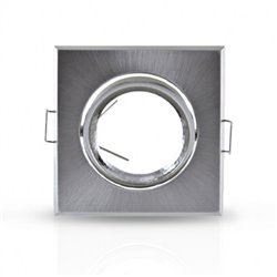 Support plafond orientable, carré argent 84x84 mm SUPPORT PLAFOND