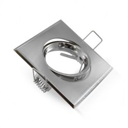 Support plafond orientable, carré argent 84x84 mm SUPPORT PLAFOND
