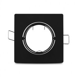 Support de spot carré orientable, noir 85x85 mm  SUPPORT PLAFOND