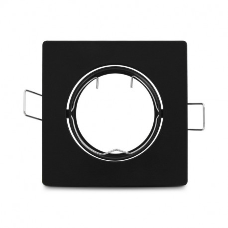 Support de spot carré orientable, noir 85x85 mm  SUPPORT PLAFOND