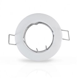 Support plafond orientable, rond blanc Ø78 mm SUPPORT PLAFOND