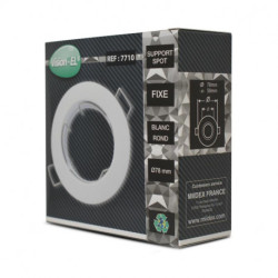 Support plafond orientable, rond blanc Ø78 mm SUPPORT PLAFOND