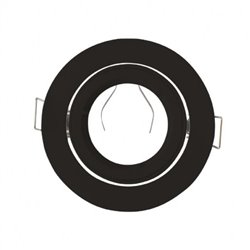 Support de spot rond orientable, noir Ø95 mm  SUPPORT PLAFOND