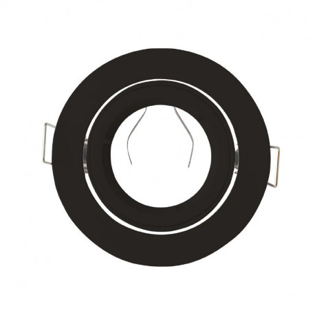 Support de spot rond orientable, noir Ø95 mm  SUPPORT PLAFOND