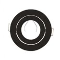Support de spot rond orientable, noir Ø95 mm  SUPPORT PLAFOND