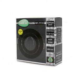 Support de spot rond orientable, noir Ø95 mm  SUPPORT PLAFOND