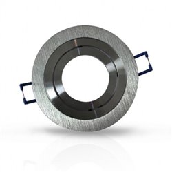 Support plafond orientable, rond alu brossé Ø78 mm SUPPORT PLAFOND