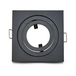 Support de spot carré orientable, noir 88x88 mm  SUPPORT PLAFOND