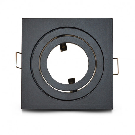 Support de spot carré orientable, noir 88x88 mm  SUPPORT PLAFOND