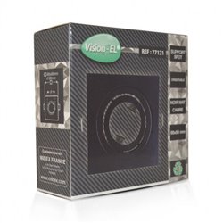 Support de spot carré orientable, noir 88x88 mm  SUPPORT PLAFOND