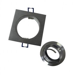 Support plafond orientable, carré aluminium Ø75 mm SUPPORT PLAFOND