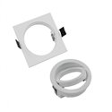 Support plafond orientable, carré blanc 89x89 mm SUPPORT PLAFOND