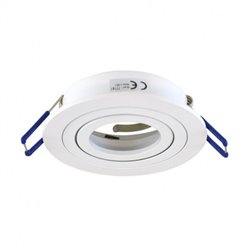 Support de spot rond orientable, blanc Ø92 mm  SUPPORT PLAFOND