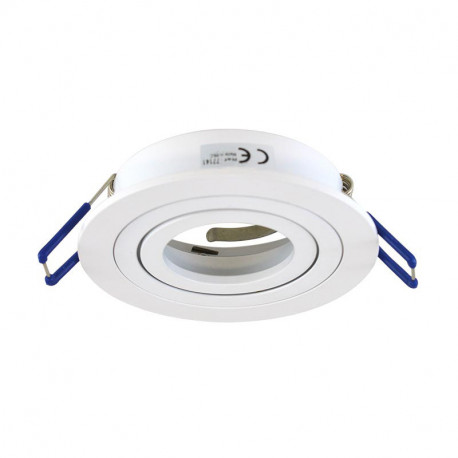 Support de spot rond orientable, blanc Ø92 mm  SUPPORT PLAFOND