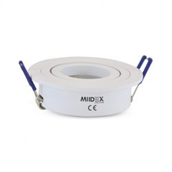 Support de spot rond orientable, blanc Ø92 mm  SUPPORT PLAFOND