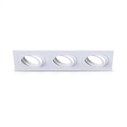 Support de spot rond orientable triple, blanc 258x93 mm  SUPPORT PLAFOND